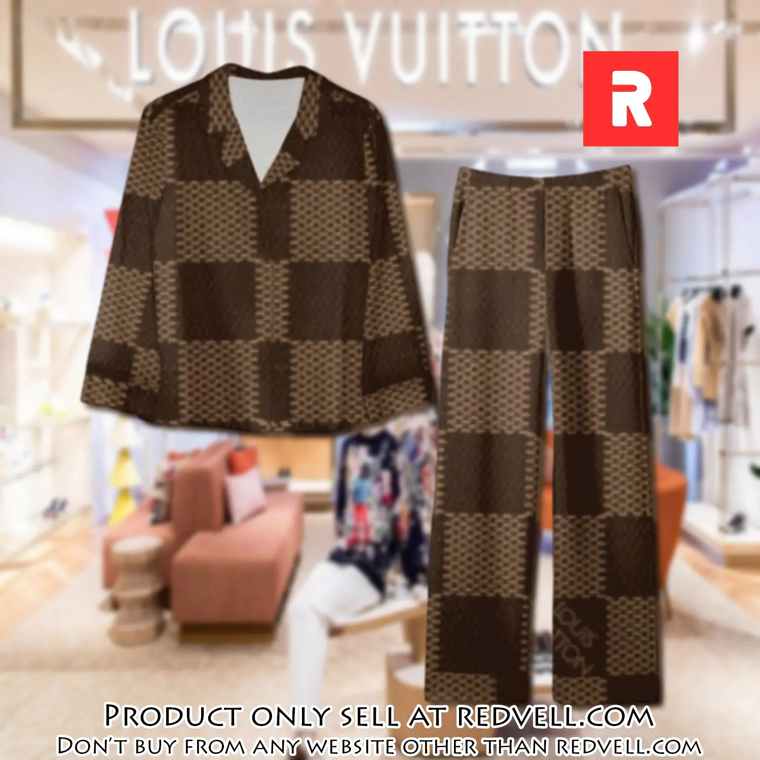 Trending luxury lv satin pajama set pjs1104 rv5537534